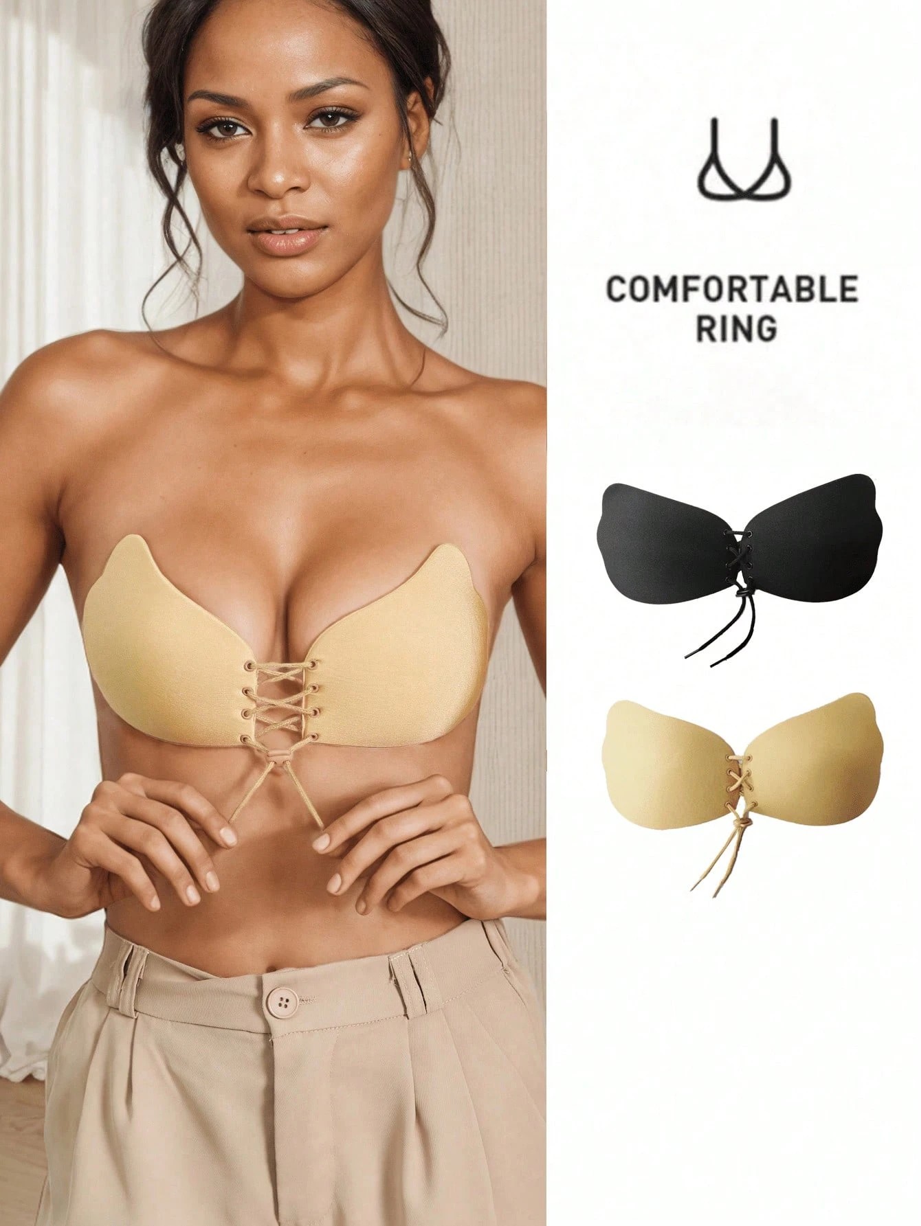 Strapless Bra Backless - บราเหนียว 1 ชิ้น, บราไร้สายด้านหลังดันขึ้น, บรายกกระชับแบบมองไม่เห็น