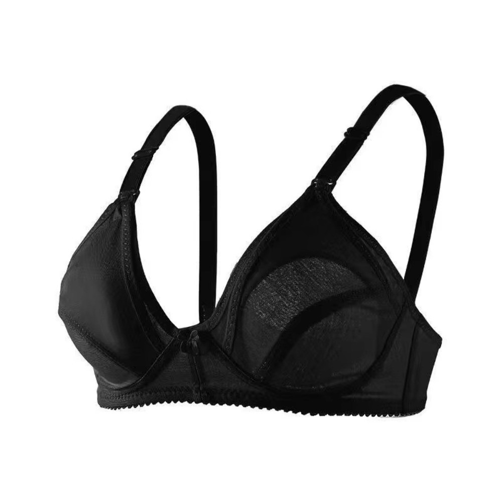 Nursing Bra Sleep - บราให้นมบุตรผ้าฝ้ายแบบไม่มีโครง ไซส์ใหญ่พิเศษ ดีไซน์เปิดหน้าอก ชุดชั้นในสำหรับนอน บราเปิดหน้าอกสำหรับคุณแม่