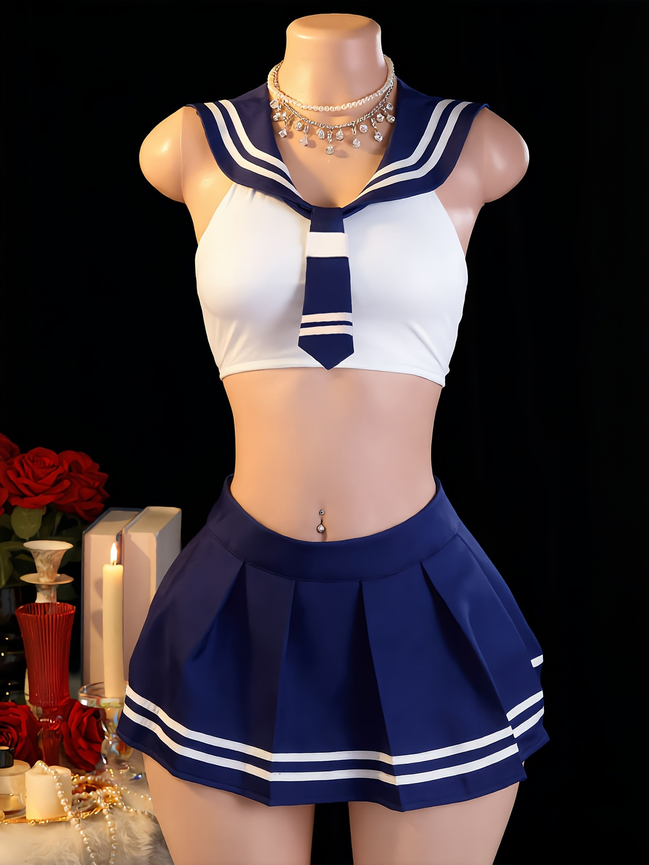 ชุดคอสเพลย์กะลาสี 2 ชิ้นสำหรับ - Garter Belt Set บทวิจารณ์และราคา
